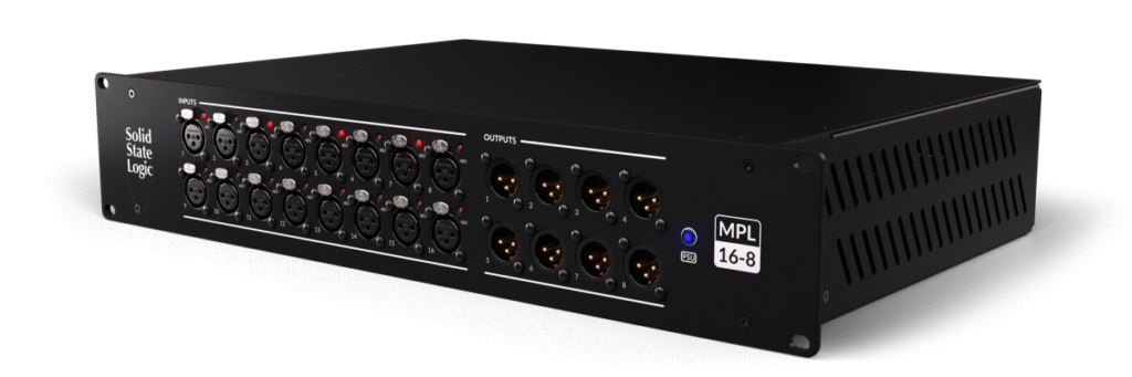 MPL 16-8 Dante connected 16 mic/line input and 8 line output stagebox